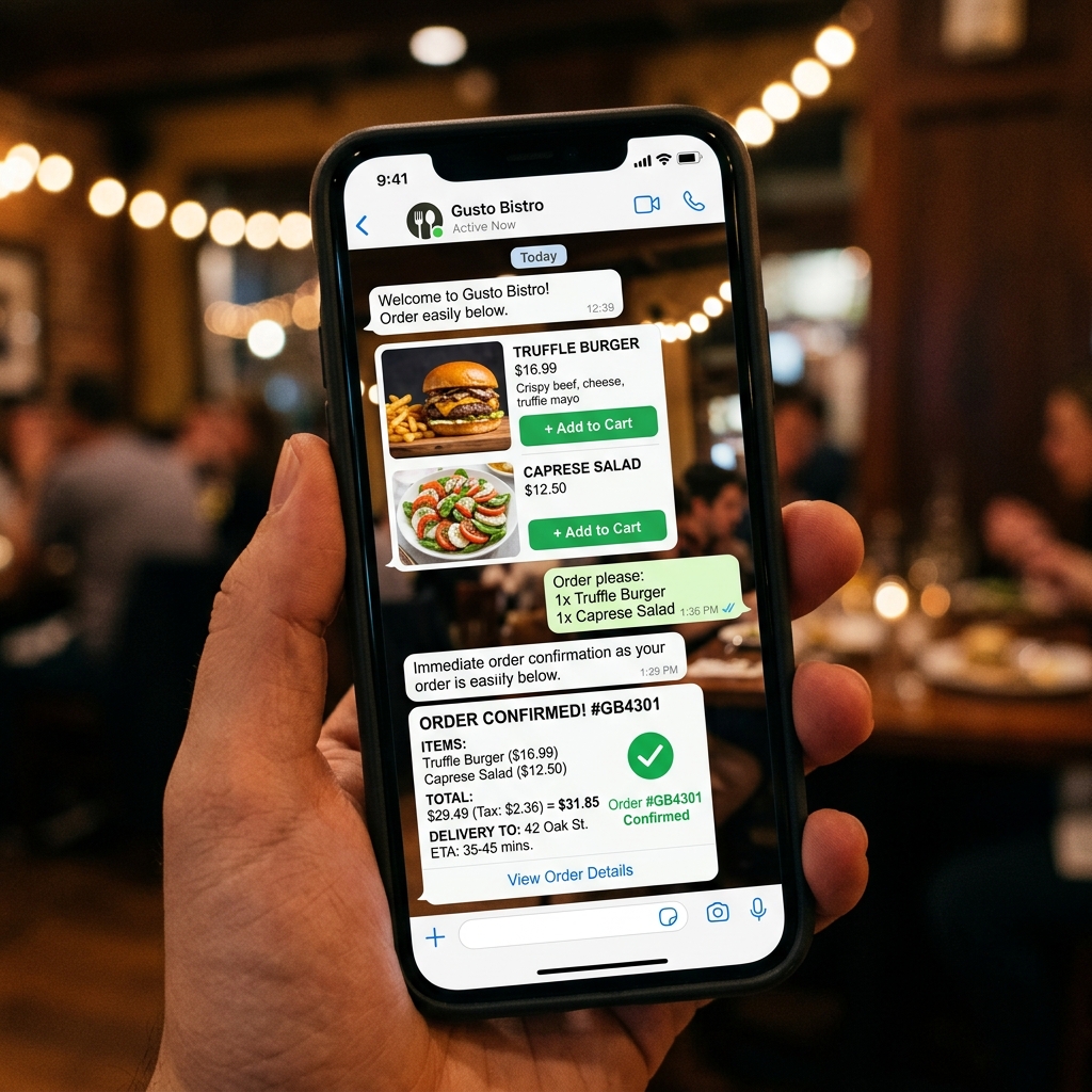 Restaurant Orders CRM interface