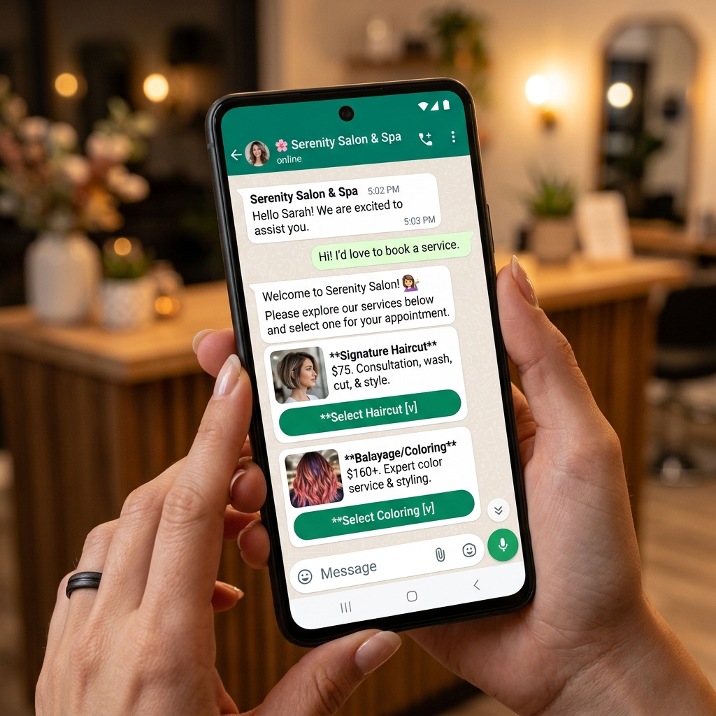 Salon Booking CRM interface
